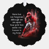 Carte Décorative Memorial Keepsake Baseball Softball  (Verso)