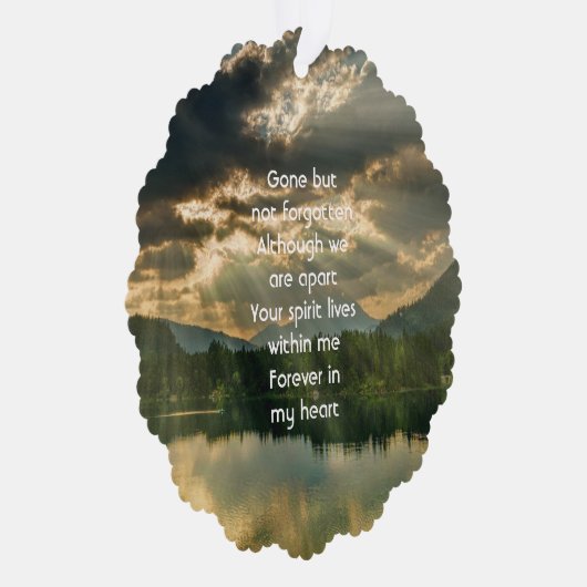 Carte Décorative Memorial Keepsake Beautiful Lake Beach (Droite)