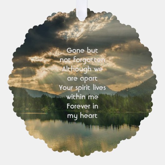 Carte Décorative Memorial Keepsake Beautiful Lake Beach (Recto)