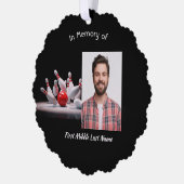 Carte Décorative  Memorial Keepsake Bowling Bowler (Gauche)