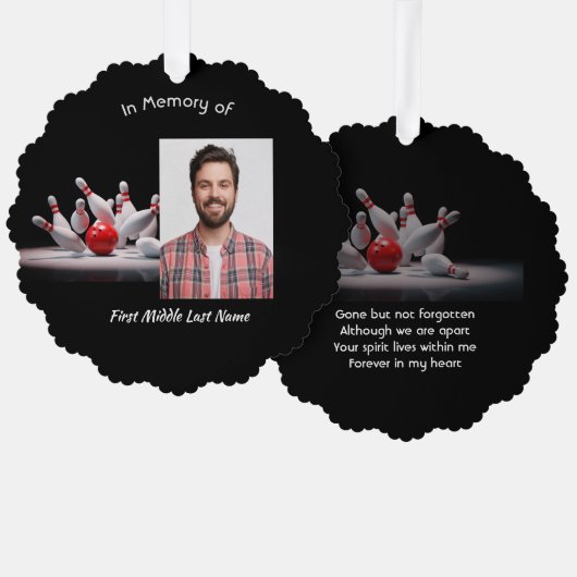 Carte Décorative  Memorial Keepsake Bowling Bowler (Recto/Verso)