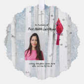 Carte Décorative Memorial Keepsake Cardinal Bird (Recto)