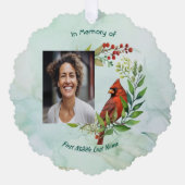 Carte Décorative Memorial Keepsake Cardinal Bird (Recto)