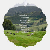 Carte Décorative Memorial Keepsake Cattle Farm Landscape  (Verso)