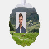 Carte Décorative Memorial Keepsake Cattle Farm Landscape  (Gauche)