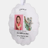 Carte Décorative Memorial Keepsake Cute Koala Children (Gauche)
