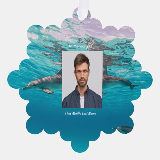 Carte Décorative Memorial Keepsake Dolphins Underwater Ocean (Recto)