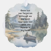 Carte Décorative Memorial Keepsake Fishing Lake in Boat (Verso)