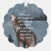 Carte Décorative Memorial Keepsake Howling Wolf Art (Verso)