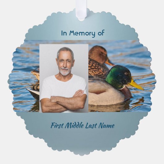 Carte Décorative Memorial Keepsake Mallard Ducks Bird (Recto)