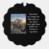 Carte Décorative Memorial Keepsake Motorcycle Chopper (Verso)
