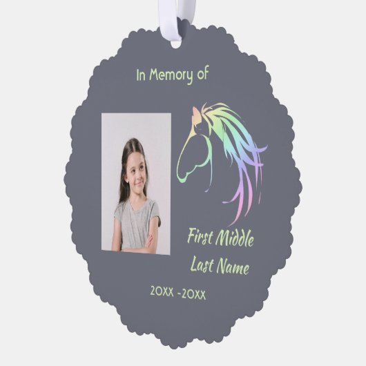 Carte Décorative Memorial Keepsake Pastel Horse Art (Gauche)