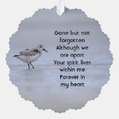 Carte Décorative  Memorial Keepsake Sandpiper Shore Bird  (Verso)