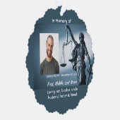 Carte Décorative Memorial Keepsake Scales Justice Law (Droite)