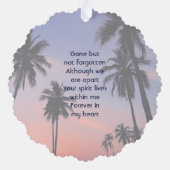 Carte Décorative Memorial Keepsake Tropical Beach (Verso)