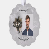 Carte Décorative  Memorial Keepsake Wolf Wolves Animal art (Gauche)