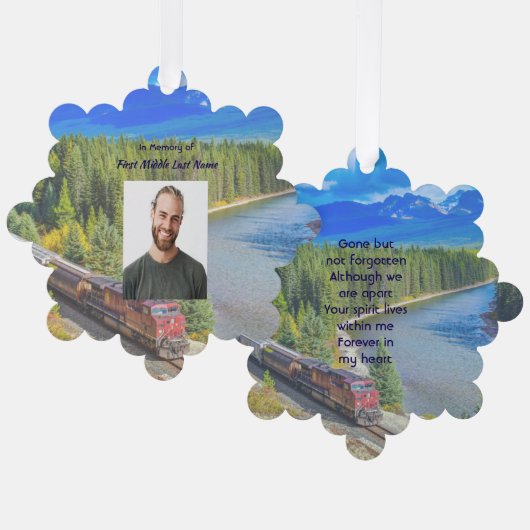 Carte Décorative Memorial Memory Card Train Rail Tram Railway (Recto/Verso)