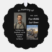 Carte Décorative Mémorial Moto Chopper Souvenir (Recto)