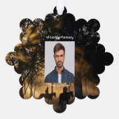 Carte Décorative Memorial Photo Forest Trail Walk Horses (Verso)