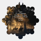 Carte Décorative Memorial Photo Forest Trail Walk Horses (Recto)