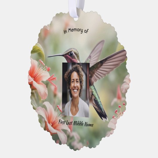 Carte Décorative Memorial Photo Keepsake Hummingbird (Gauche)