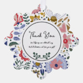 Carte Décorative Merci Fête des mariées fleur sauvage (Recto)