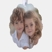 Carte Décorative Merry & Bright Simple Red White - Photo de Noël (Gauche)