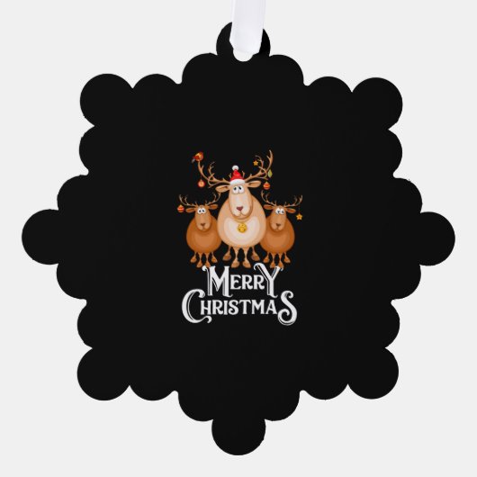 Carte Décorative Merry Christmas Deer (Recto)