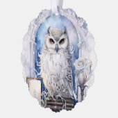 Carte Décorative Merry Christmas Happy New Year White Owl (Gauche)