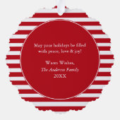 Carte Décorative Mes premières photos de Noël Red Stripes (Verso)