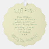 Carte Décorative Mignonne Lapin De Pâques Avec Oeufs Jaune De L'Éch (Verso)