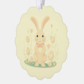 Carte Décorative Mignonne Lapin De Pâques Avec Oeufs Jaune De L'Éch (Gauche)