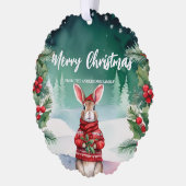 Carte Décorative Mignonne lapin lapin lapin lapin père Noël Noël No (Gauche)