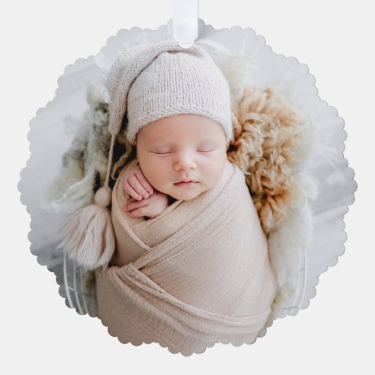 Carte Décorative Mini moderne photo complète premier Noël (Recto)