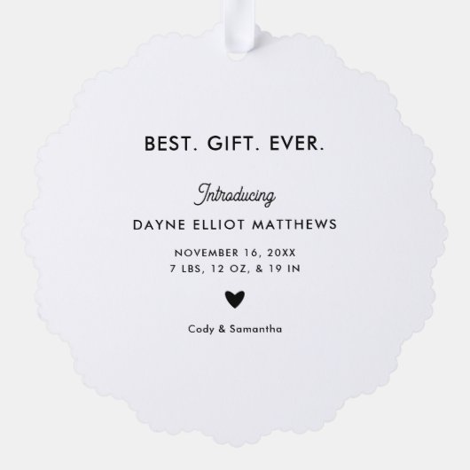 Carte Décorative Mini moderne photo complète premier Noël (Verso)