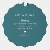 Carte Décorative Mini moderne photo complète premier Noël (Verso)