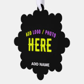 CARTE DÉCORATIVE MODERNE ET MODERNE PERSONNALISABLE NOIR VÉRIFIÉ (Gauche)