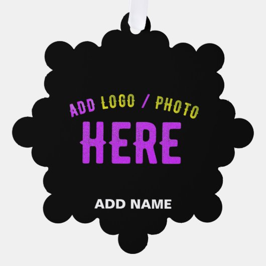 CARTE DÉCORATIVE MODERNE ET MODERNE PERSONNALISABLE NOIR VÉRIFIÉ (Recto)