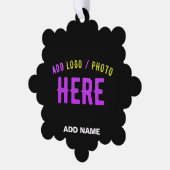 CARTE DÉCORATIVE MODERNE ET MODERNE PERSONNALISABLE NOIR VÉRIFIÉ (Gauche)