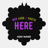 CARTE DÉCORATIVE MODERNE ET MODERNE PERSONNALISABLE NOIR VÉRIFIÉ (Verso)