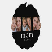 Carte Décorative Mom Established Modern Minimal Black 3 Photo (Droite)