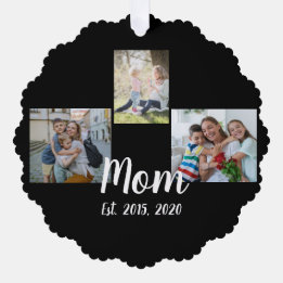 Carte Décorative Mom Established Modern Script Black 3 Photo