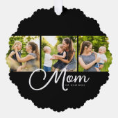 Carte Décorative Mom Established Modern Script Black 3 Photo (Recto)