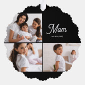 Carte Décorative Mom Established Script Black 3 Photo (Verso)