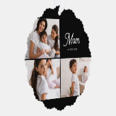 Carte Décorative Mom Established Script Black 3 Photo (Droite)