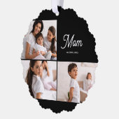 Carte Décorative Mom Established Script Black 3 Photo (Gauche)
