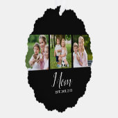 Carte Décorative Mom Established Script Black 3 Photo (Droite)