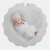 Carte Décorative Mon premier Noël avec photo de nom (Verso)