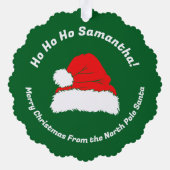 Carte Décorative Monogram Santa Merry Christmas (Verso)