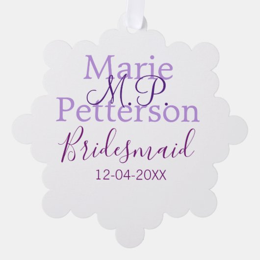 Carte Décorative Monogramme ajouter le nom lettre demoiselles maria (Recto)